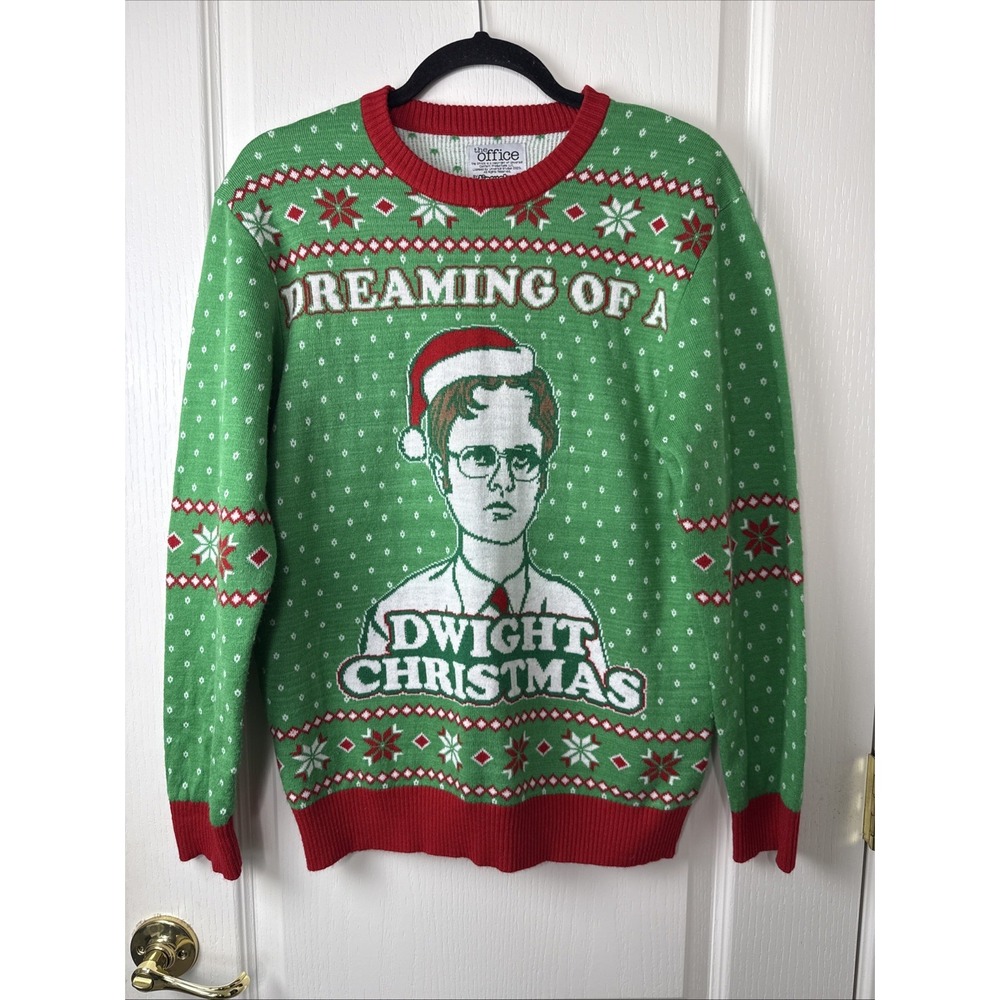 TIPSY ELVES Dreaming of a Dwight Christmas The Office Sweater M